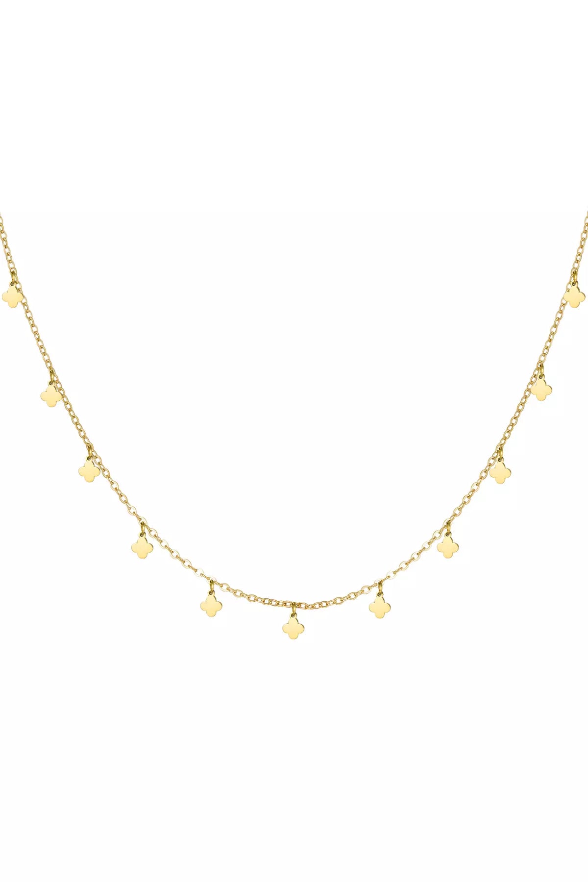 Kleetblatt Charm Goldkette