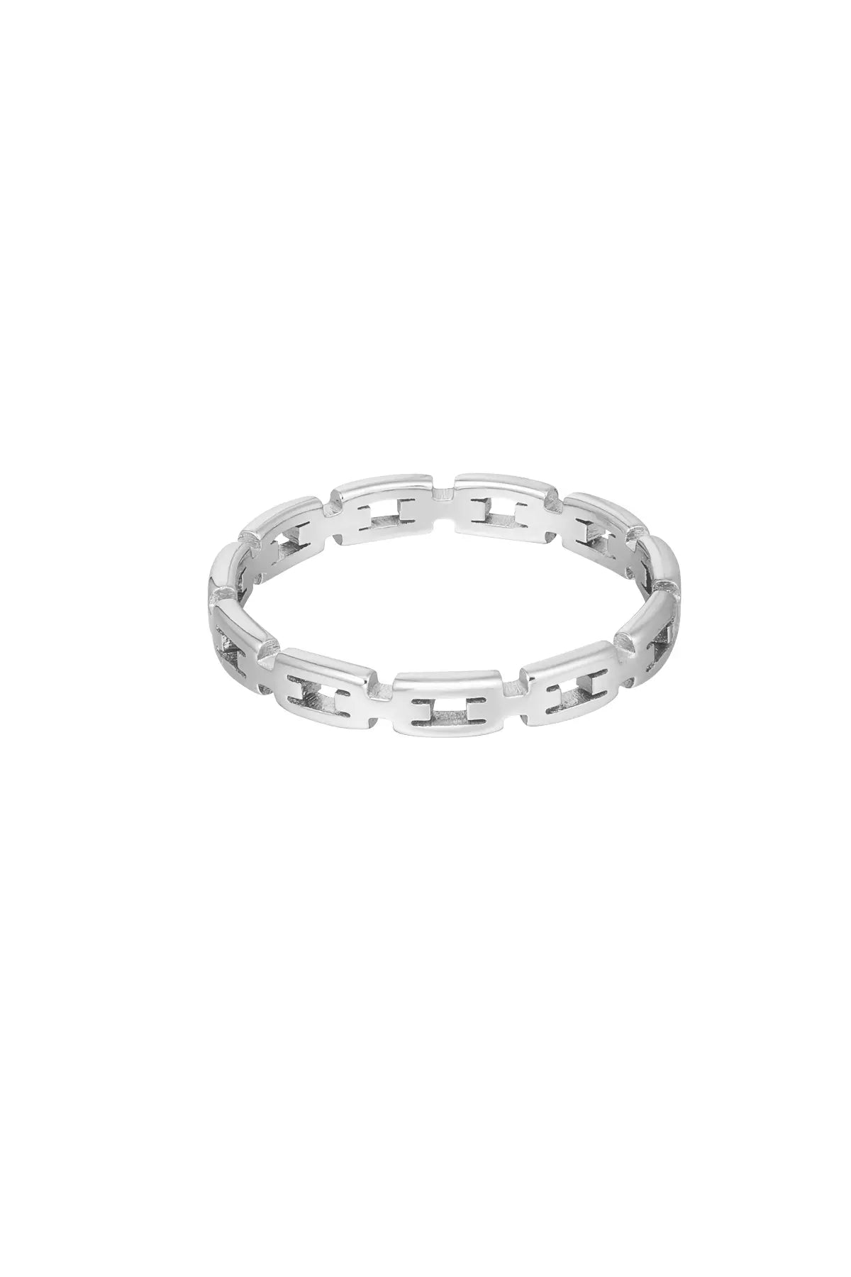 Dieser Ring verkörpert eine gelungene Verschmelzung von schicker Raffinesse und zeitgemäßer Individualität.