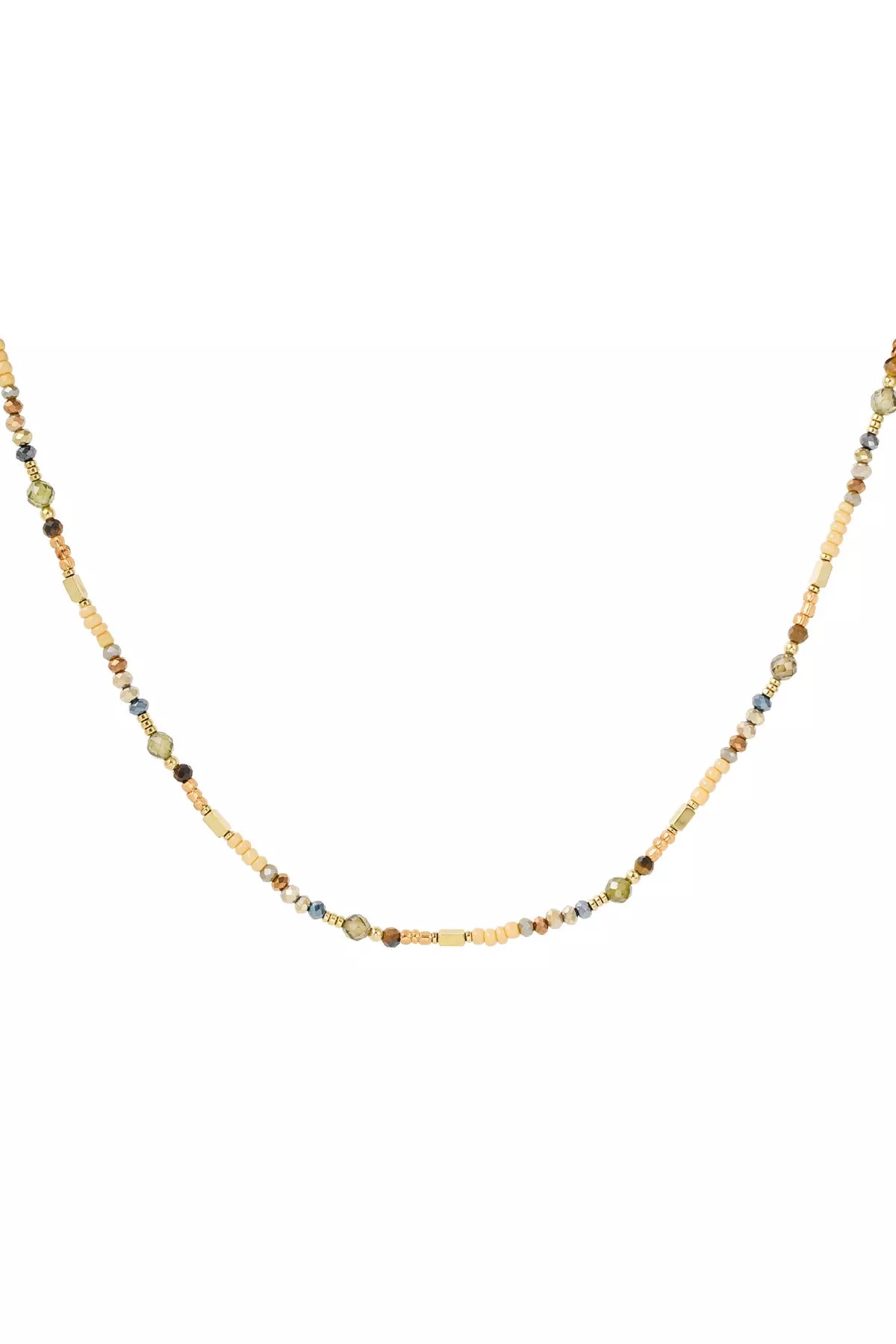 Perlenkette in Gold-Beige