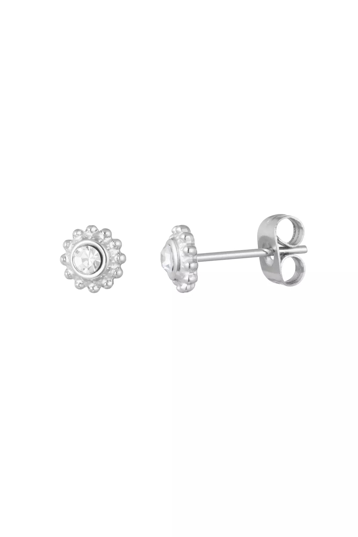 Mondohrstecker mit funkelndem Strassstein