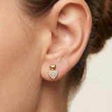 Pavé Heart Studs