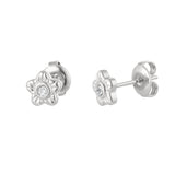 Flower Studs Silber