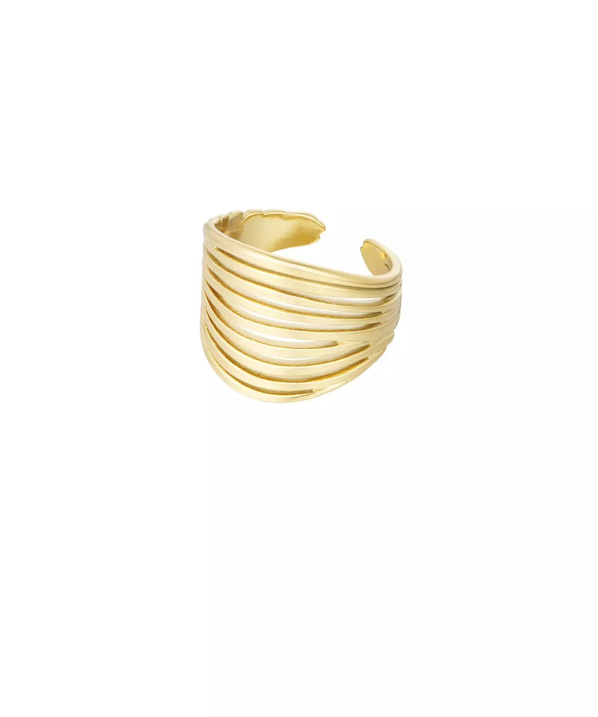 mehrschichtiger Ring in gold