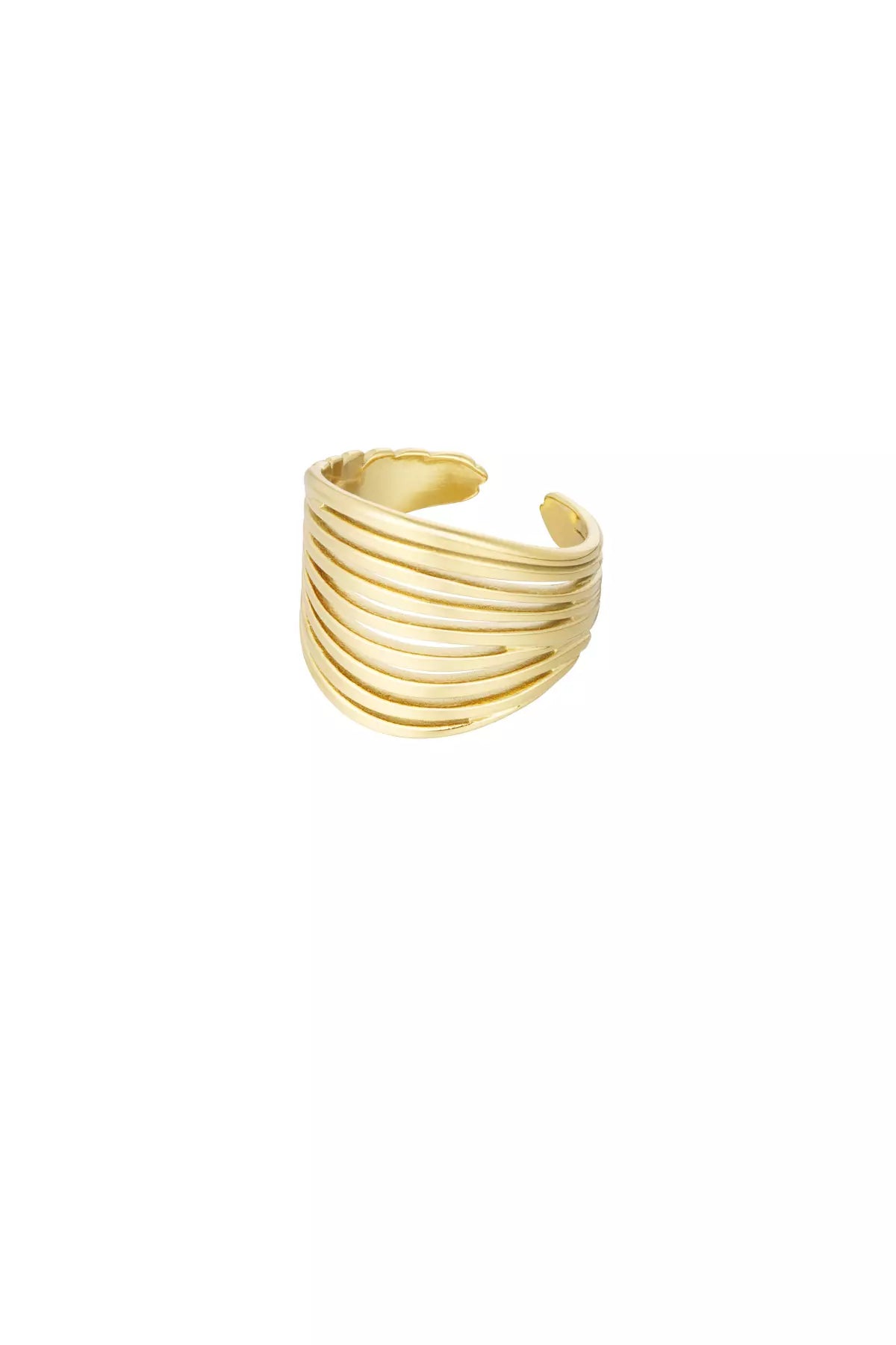 mehrschichtiger Ring in gold