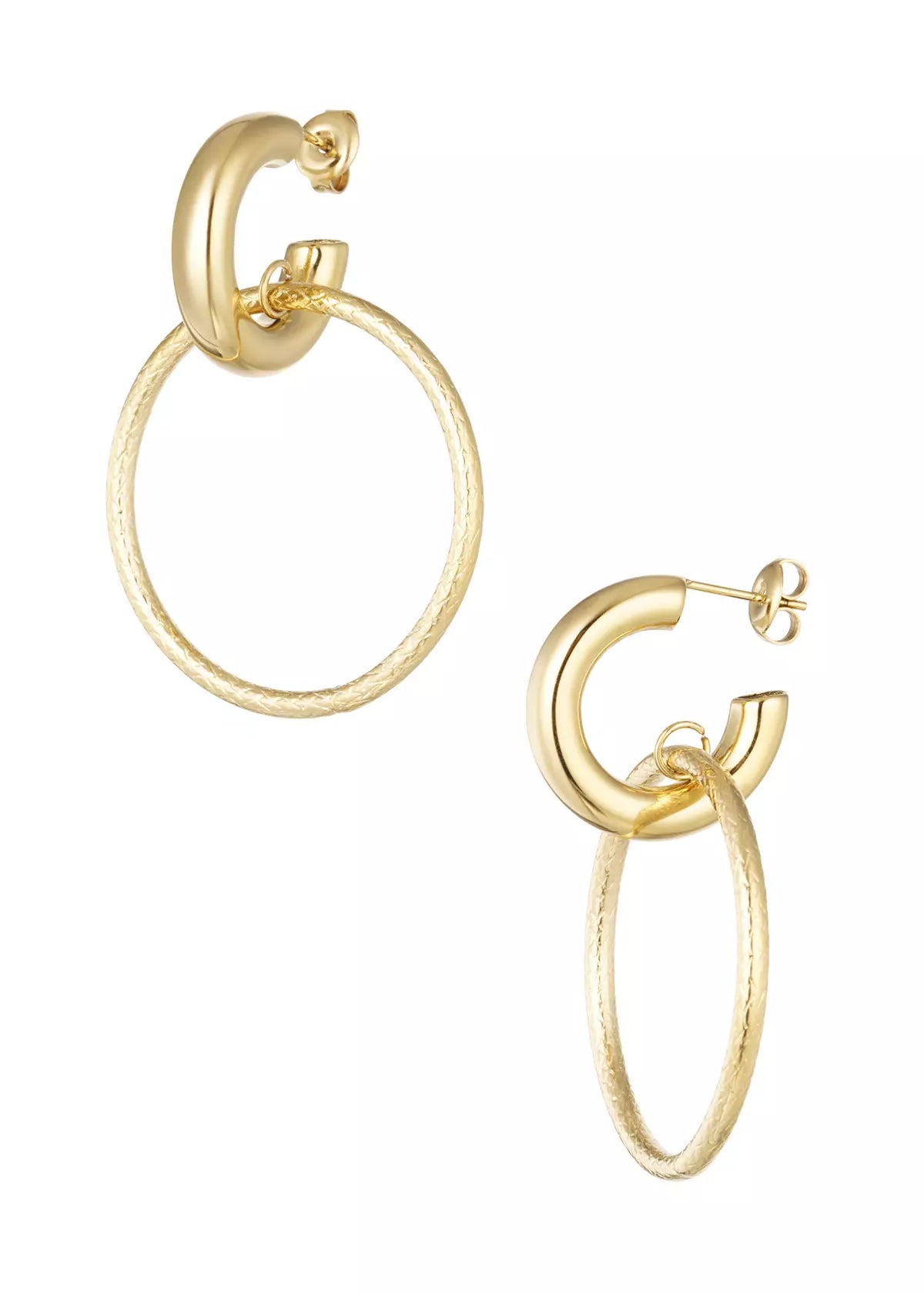 Die perfekte Verschmelzung zweier einzigartiger Designs verleiht diesen Ohrringen eine unverwechselbare Ästhet