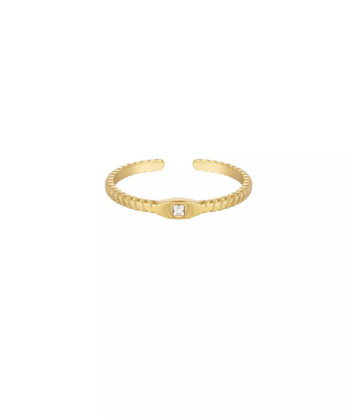 goldener Ring mit Strassstein