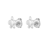 Turtle Studs Silber