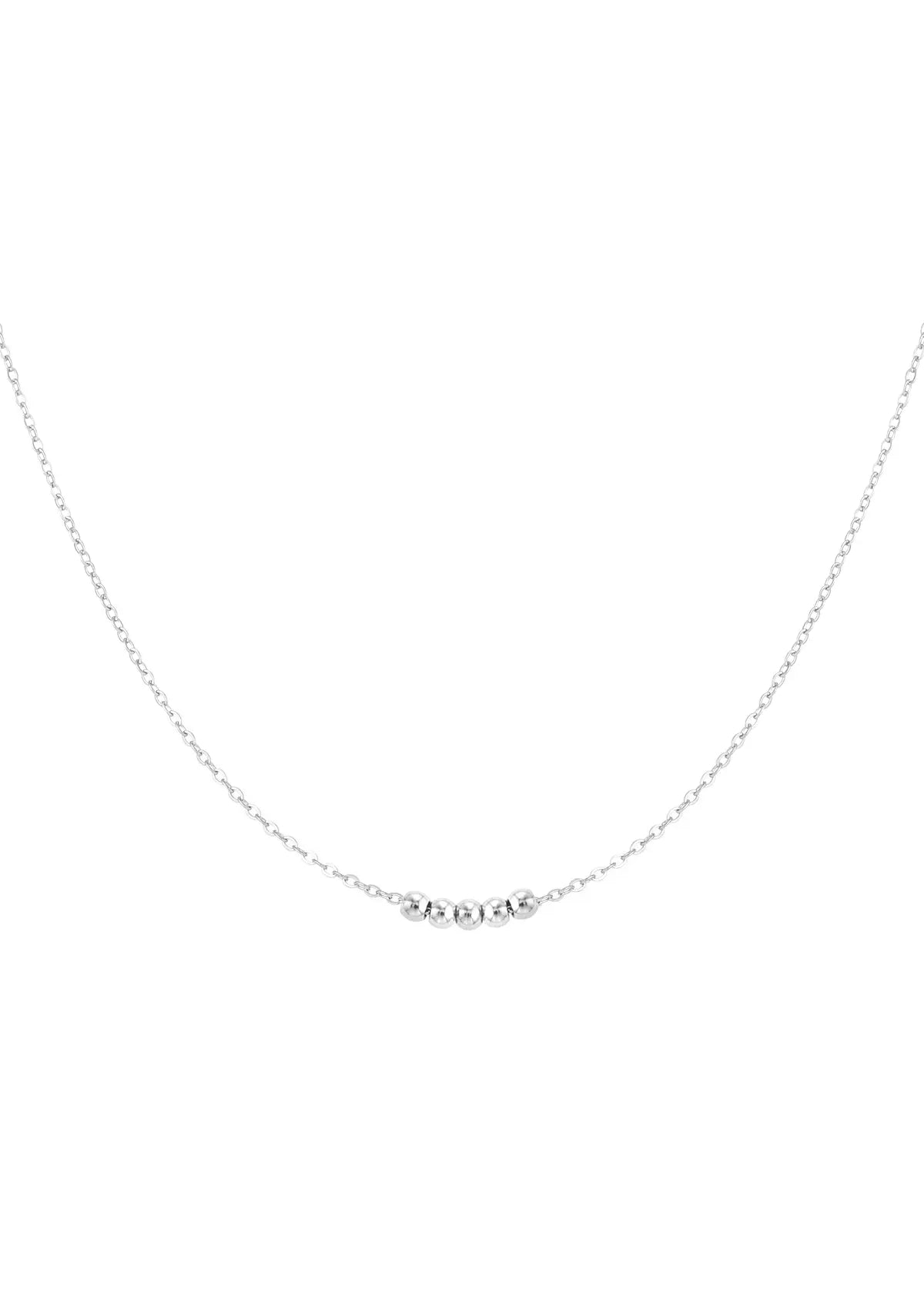 Feine goldene Halskette für Damen mit kleinen Kugeln, eleganter minimalistischer Schmuck