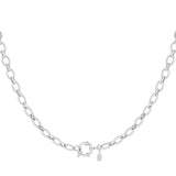 Edelstahl Gliederkette in Silber 