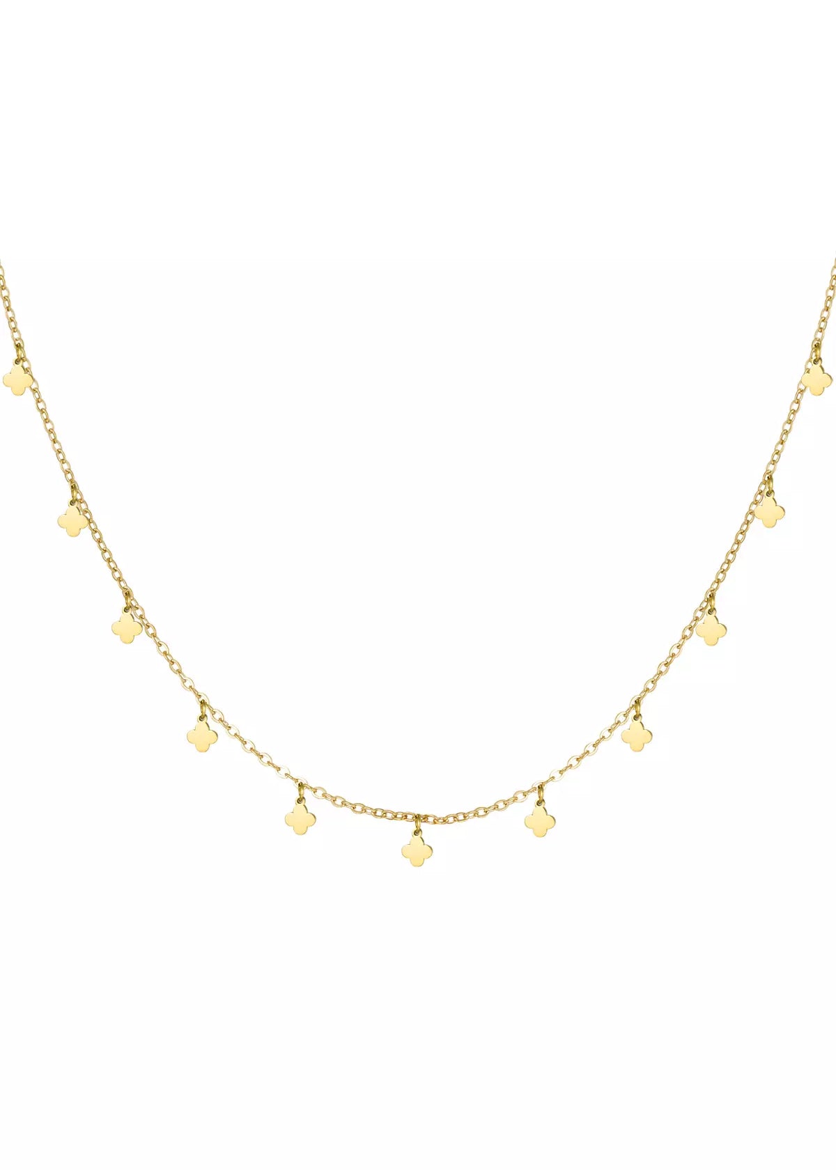 Kleetblatt Charm Goldkette