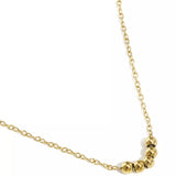 Goldene Halskette Damen mit runden Kugeln, schlichtes modernes Schmuckdesign