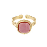 goldener Ring mit Rhodochrosit Stein