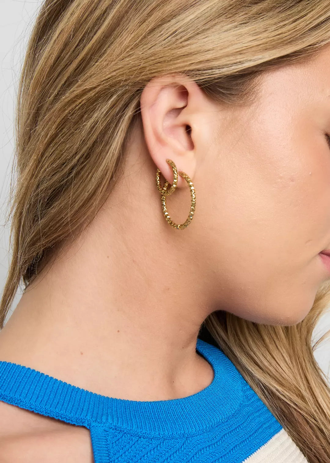 Facet Hoops Medium