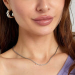 Feine silberne Kordelkette für Damen mit gedrehtem Design, eleganter Schmuck