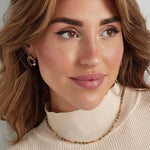 Perlenkette in Gold-Beige