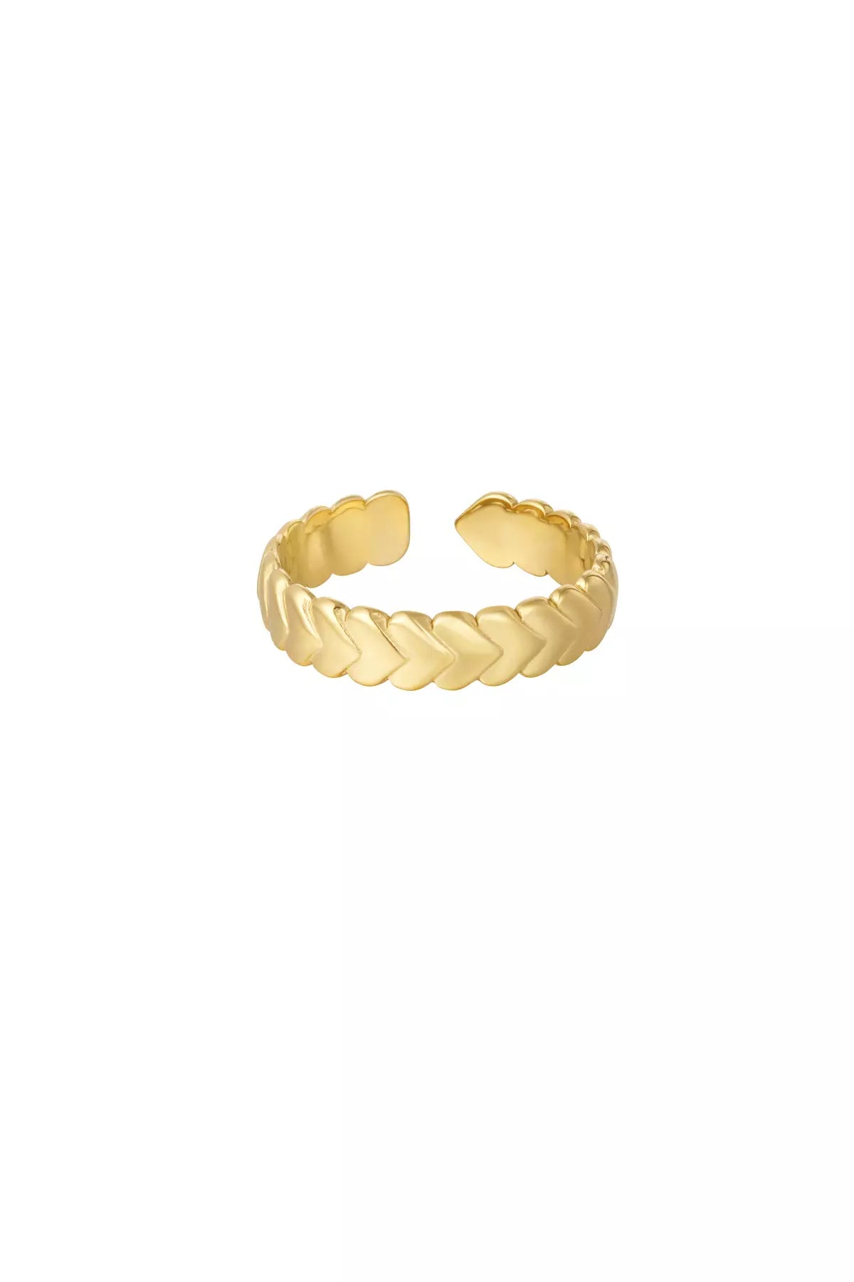 Ring mit verschlungenen Herzen in Gold