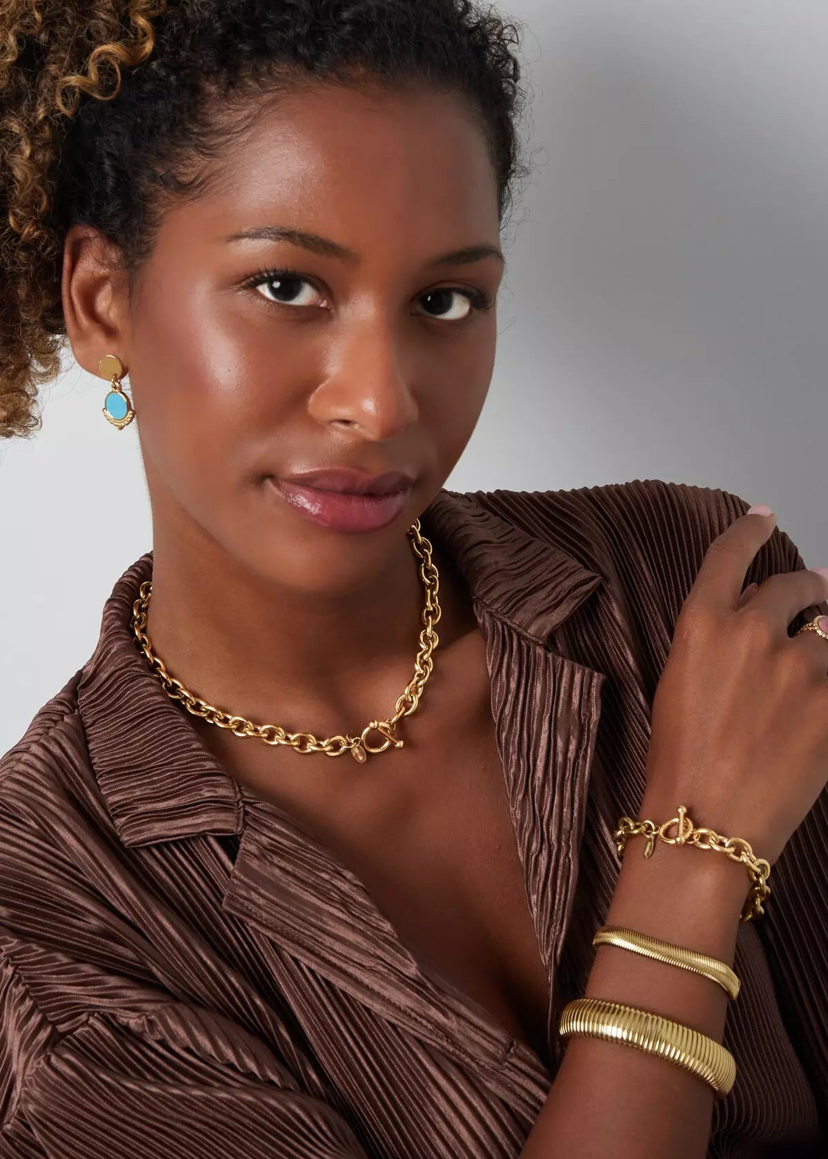 auffällige Statement Kette in Gold