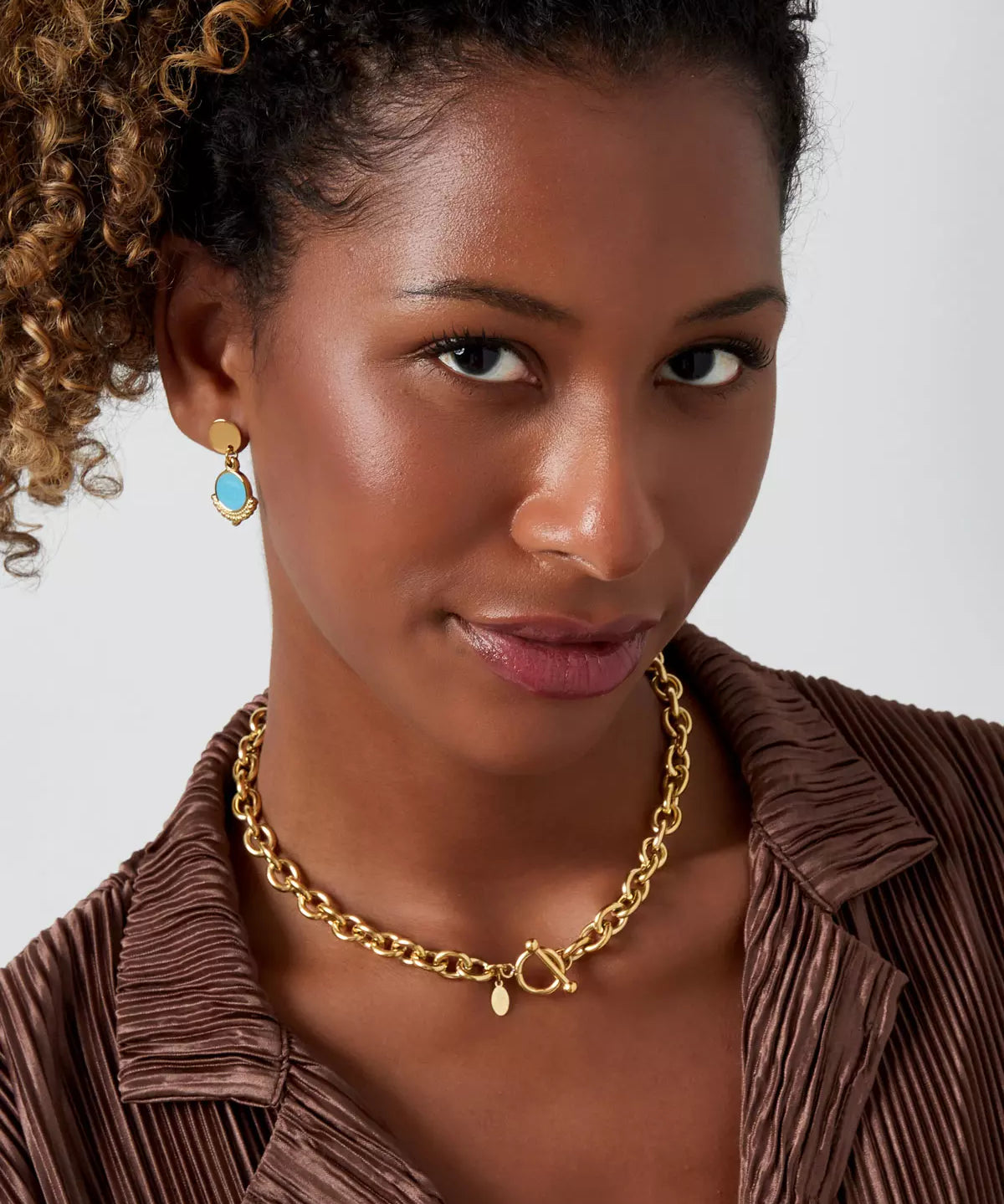 auffällige Statement Kette in Gold