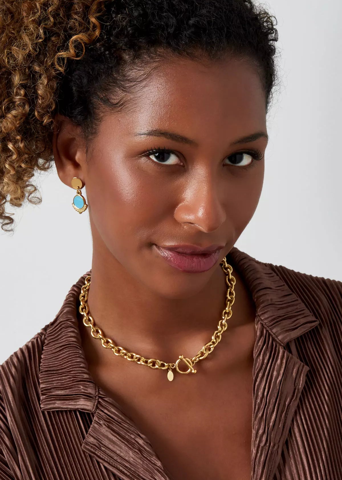 auffällige Statement Kette in Gold