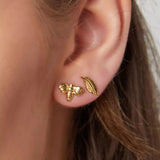 Leaf Studs Gold