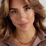 Perlenkette Beige