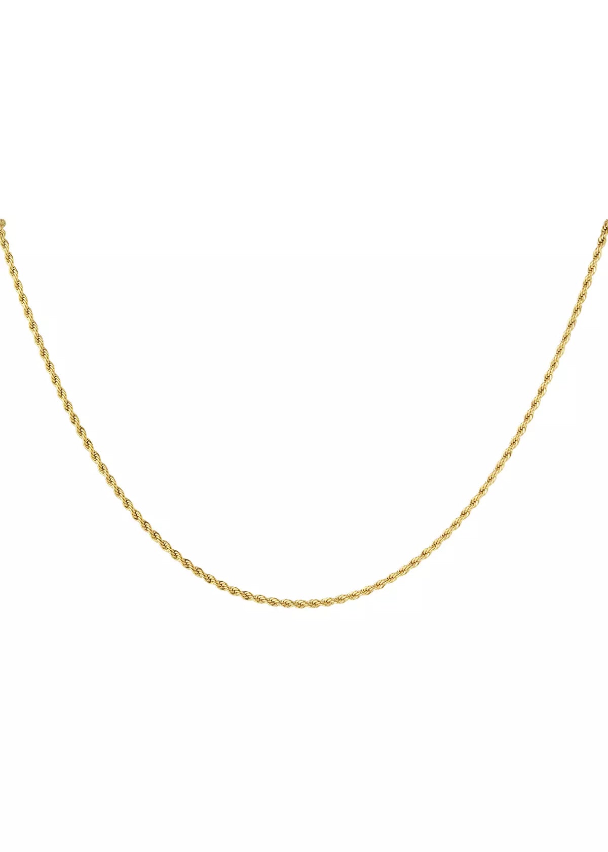 Goldene Halskette Damen im gedrehten Design, schlichte elegante Kette