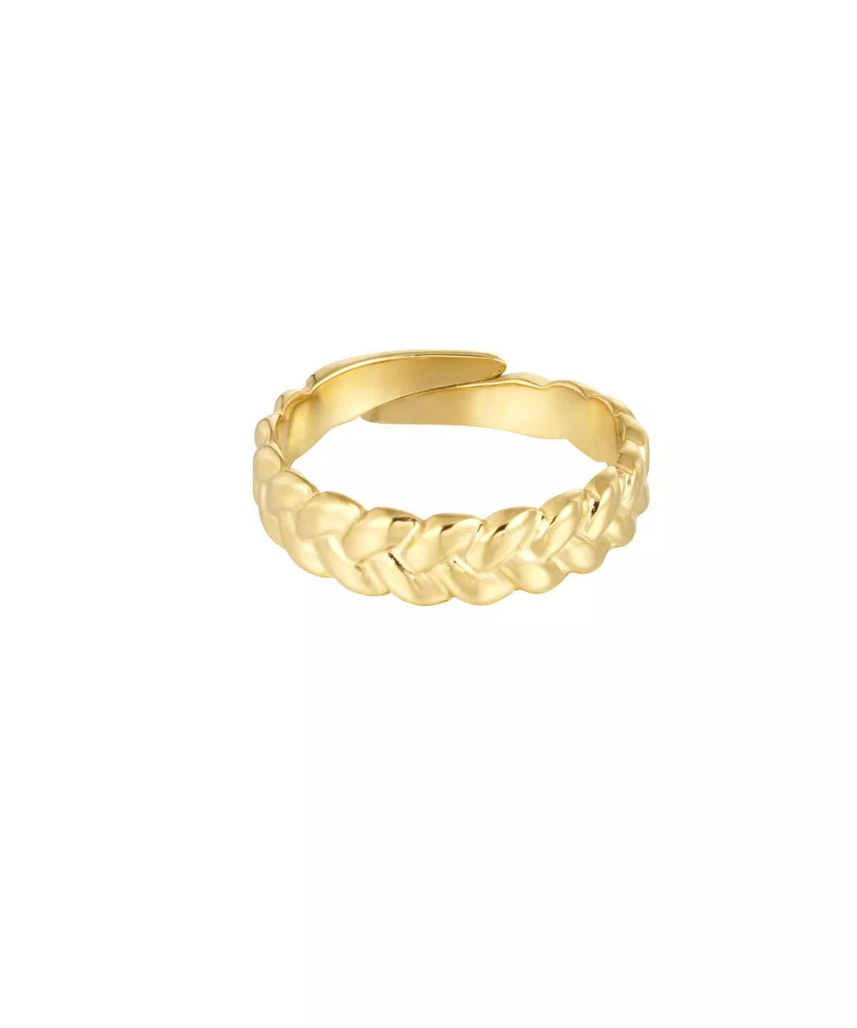 geflochtener Ring in Gold