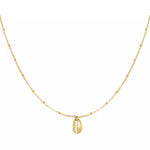 Goldene Muschel Halskette für Damen mit kleinem Anhänger, feine elegante Kette im minimalistischen Design