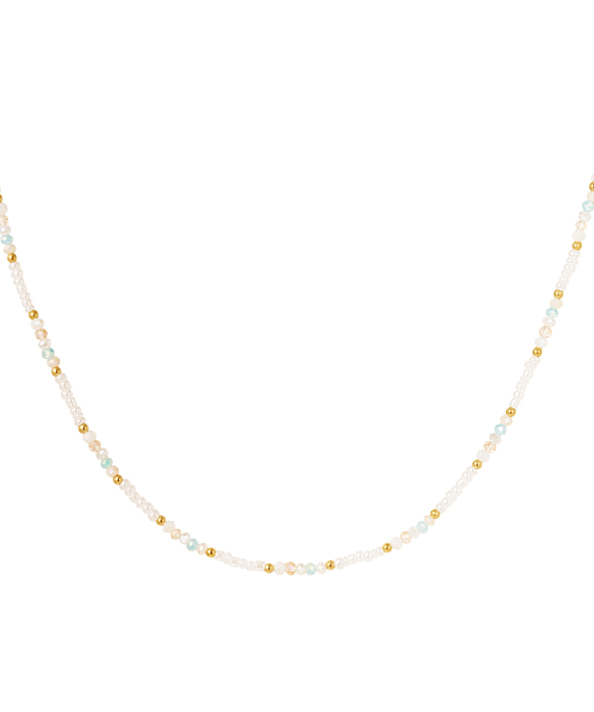 Perlenkette minimalistisch Pastelfarben