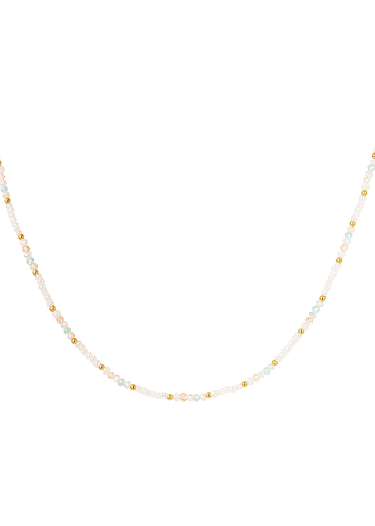 Perlenkette minimalistisch Pastelfarben