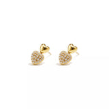 Pavé Heart Studs