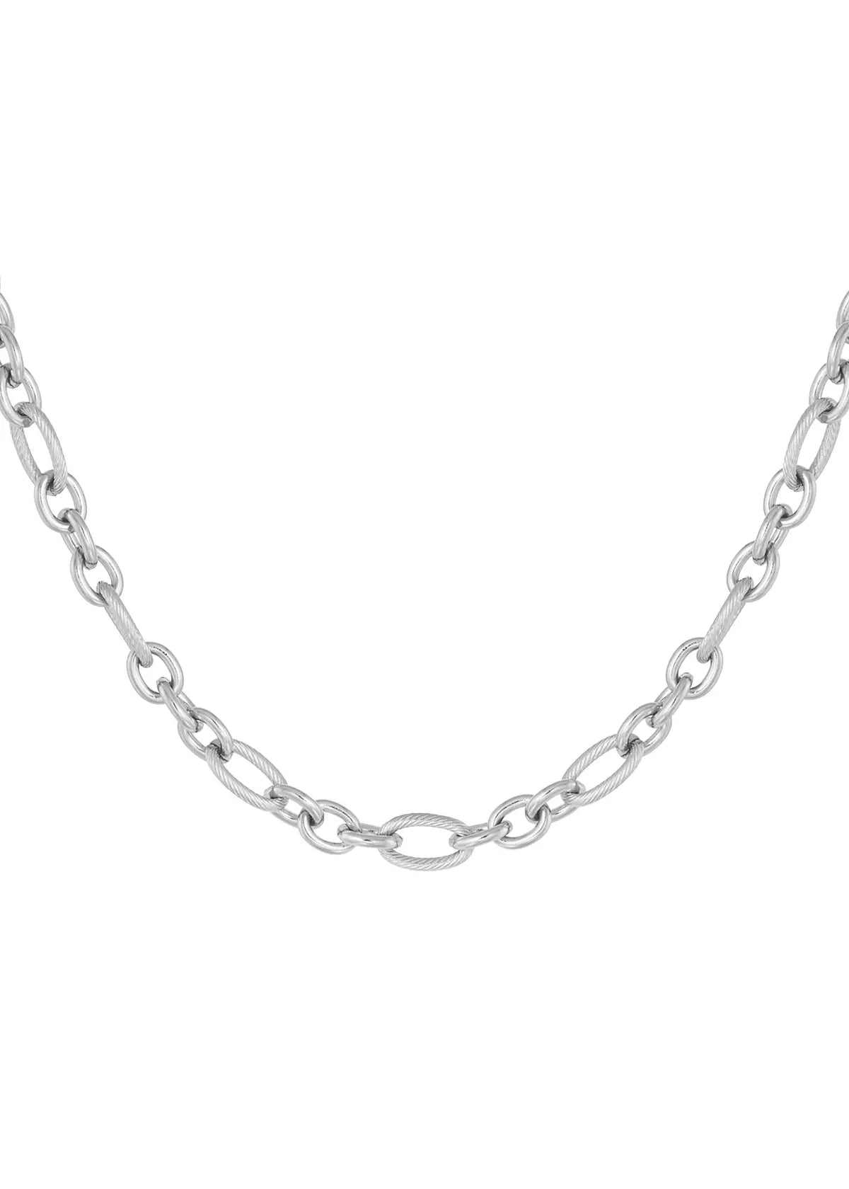 auffällige silberne Statementkette