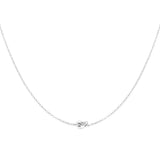 Silberne Knoten Halskette für Damen aus Edelstahl von OLANA W.