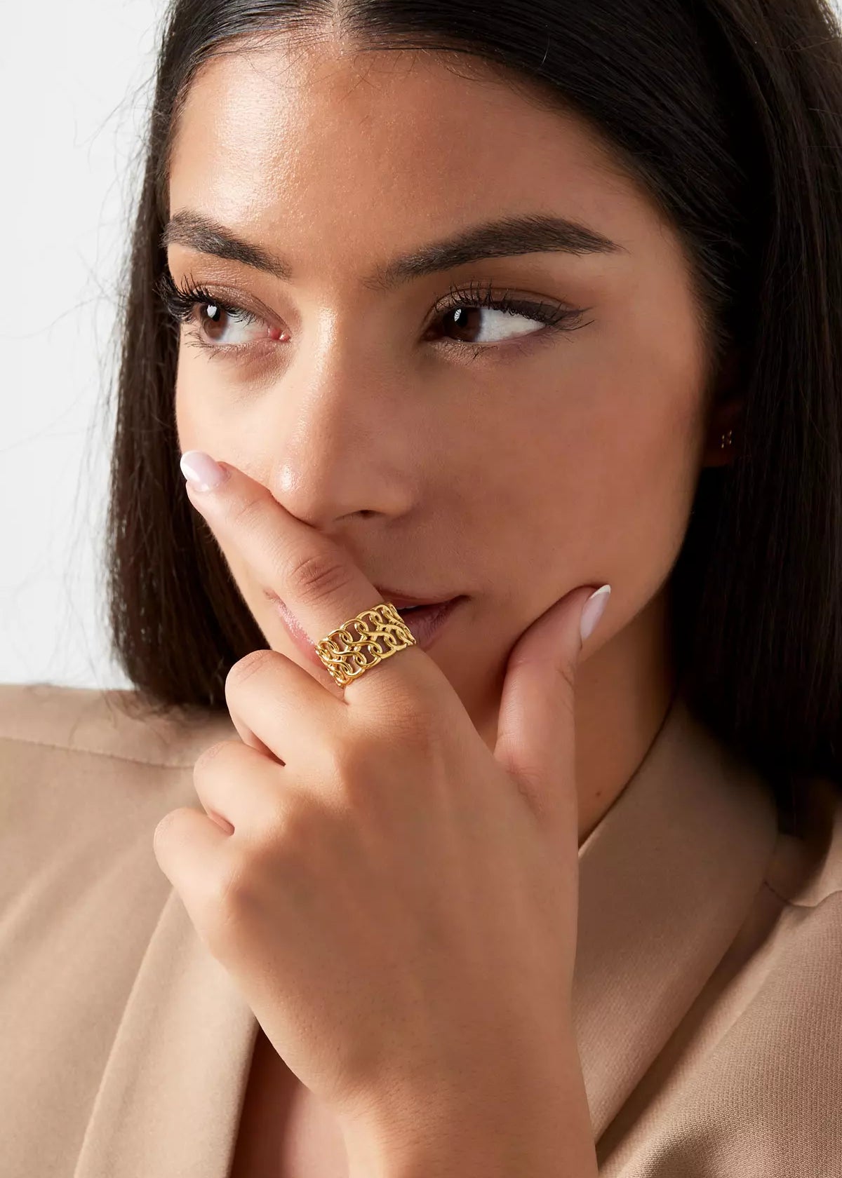 Ring mit geflochtenem Muster