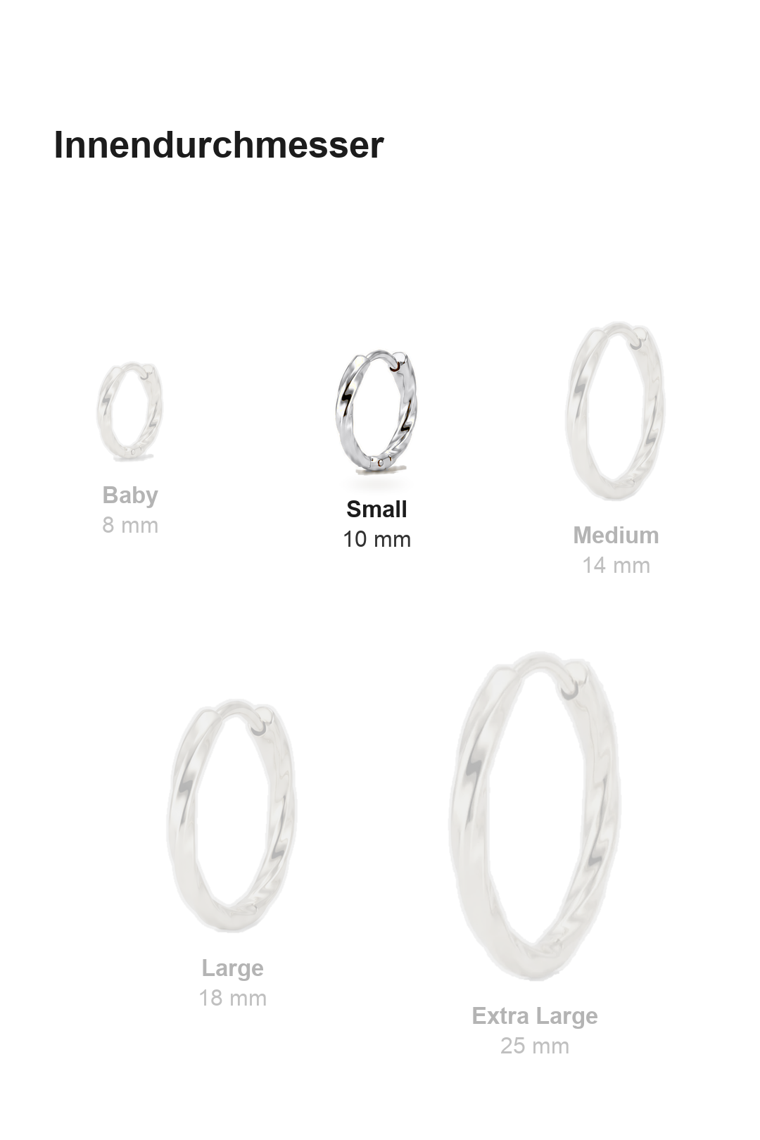 Twisted Hoops Small