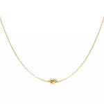 Goldene Knoten Halskette für Damen aus vergoldetem Edelstahl von OLANA W.