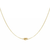 Goldene Knoten Halskette für Damen aus vergoldetem Edelstahl von OLANA W.