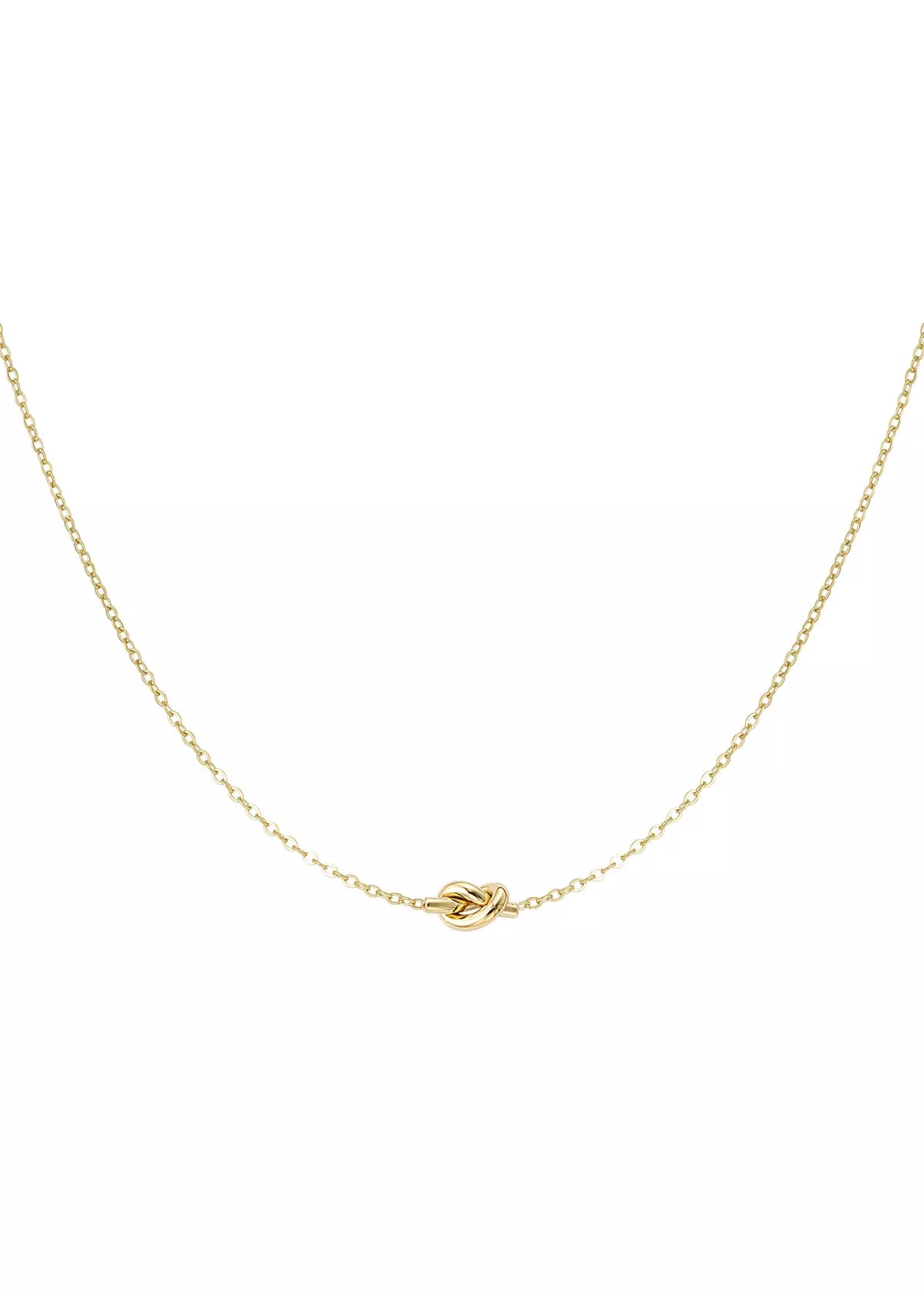 Goldene Knoten Halskette für Damen aus vergoldetem Edelstahl von OLANA W.