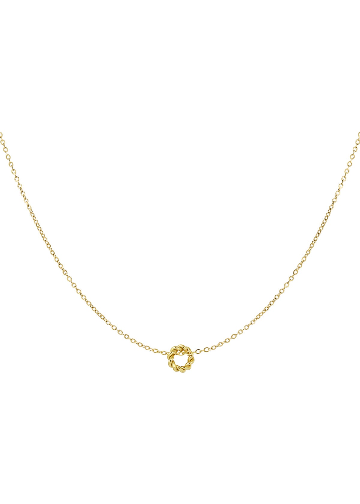Goldene Kreis Halskette für Damen aus vergoldetem Edelstahl von OLANA W.