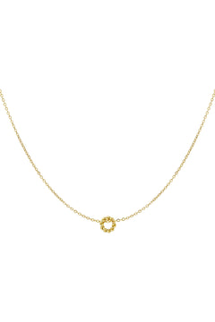 Goldene Kreis Halskette für Damen aus vergoldetem Edelstahl von OLANA W.