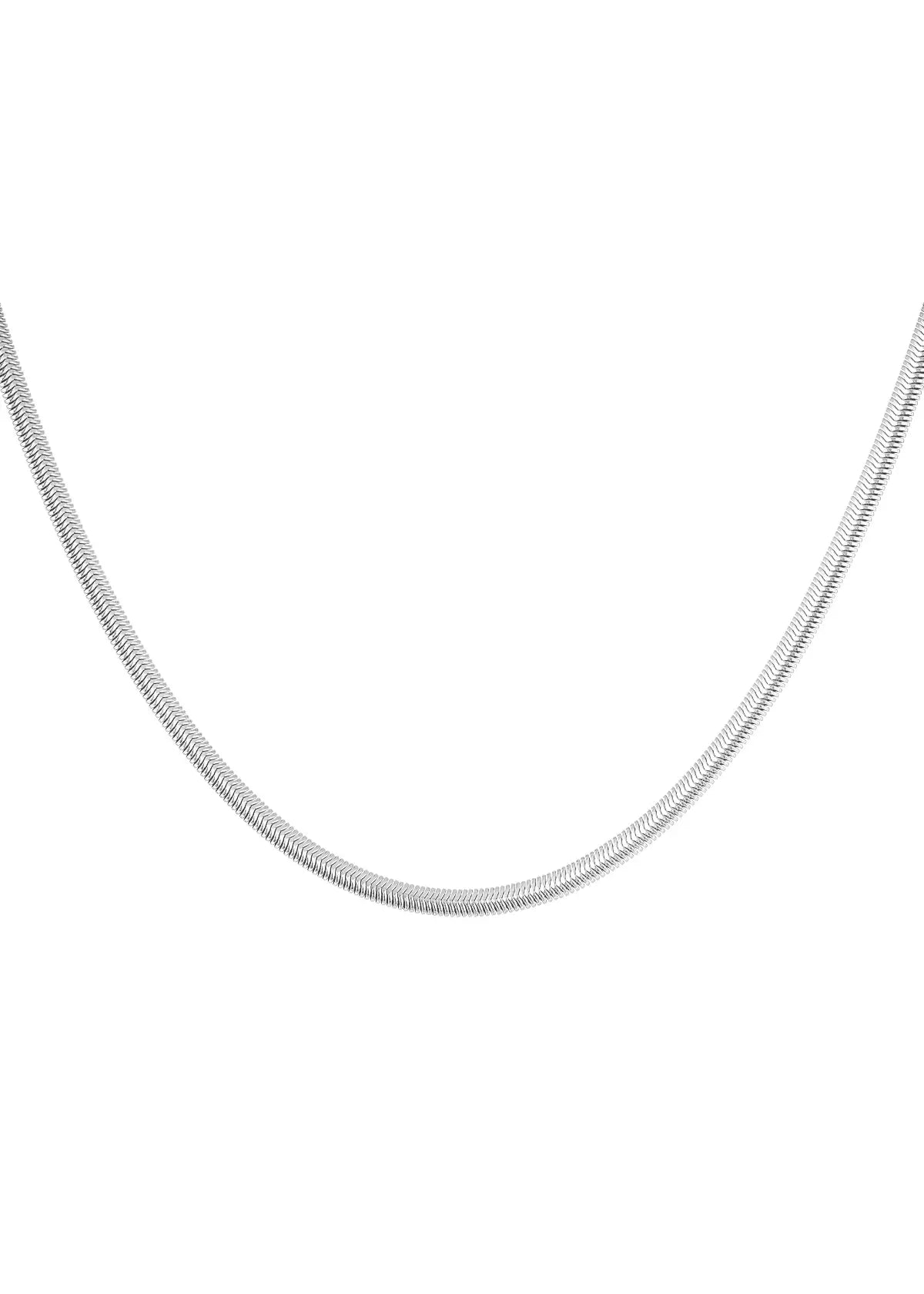 Silberne Snake Chain Halskette für Damen aus Edelstahl von OLANA W.