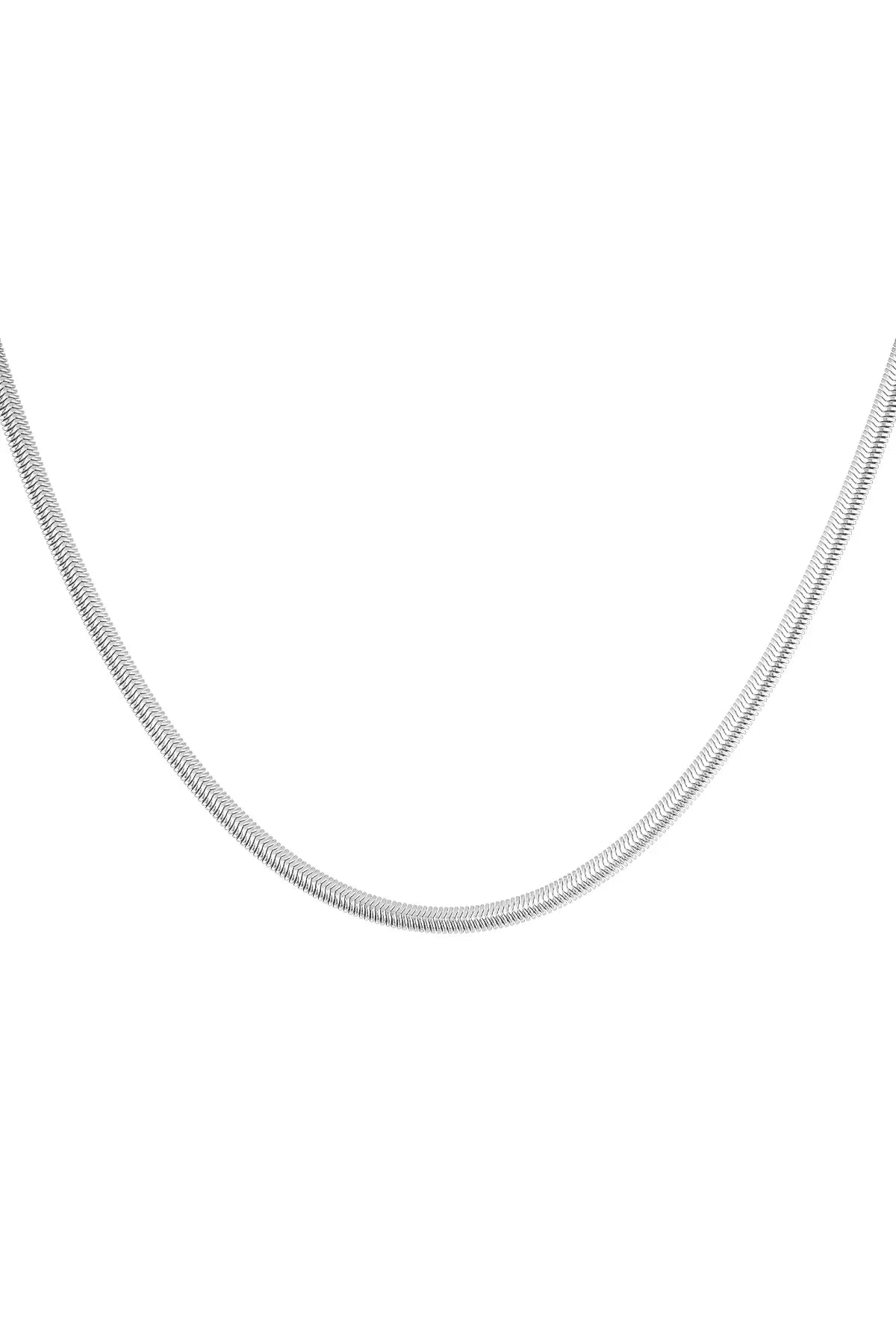 Silberne Snake Chain Halskette für Damen aus Edelstahl von OLANA W.